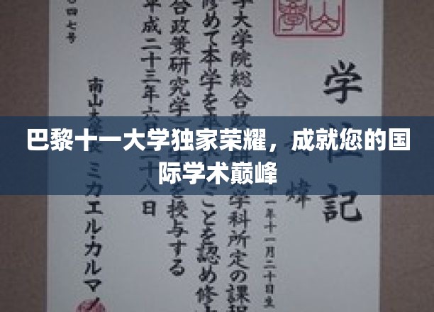 巴黎十一大学荣耀巅峰，开启您的全球学术之旅
