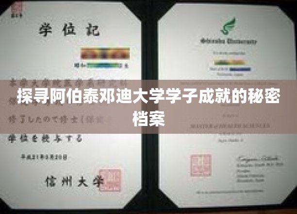 解码阿伯泰邓迪大学精英学子的成功密码