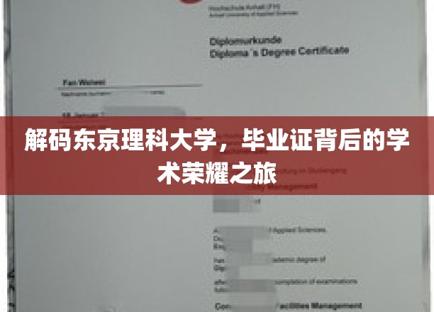 解码东京理科大学，毕业证背后的学术荣耀之旅
