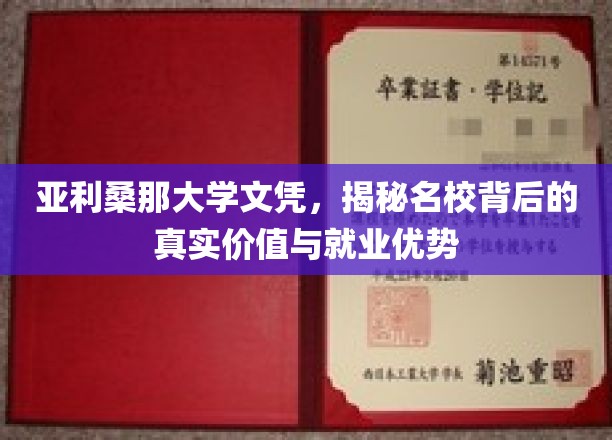 亚利桑那大学文凭，揭示名校背后的真实价值与就业优势