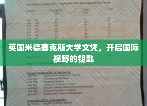 解锁全球机遇，米德塞克斯大学文凭，你的国际视野通行证
