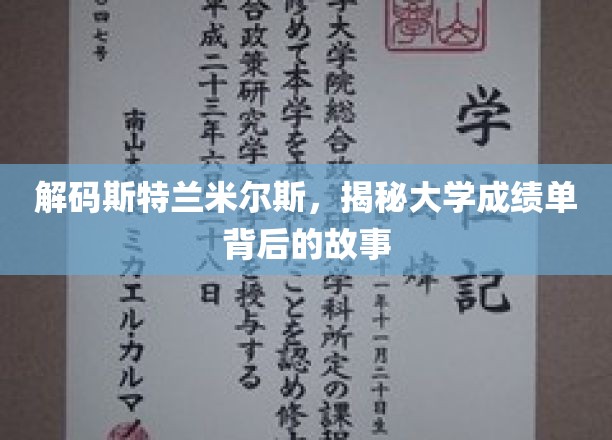 揭开斯特兰米尔斯大学成绩单的神秘面纱