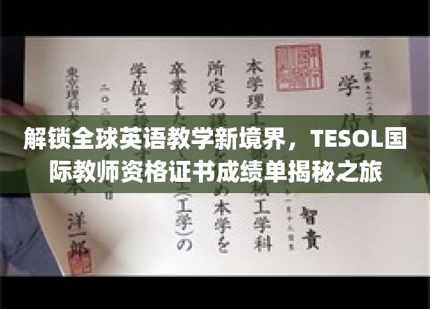 全球英语教学新高峰，TESOL教师资格证书背后的精彩蜕变
