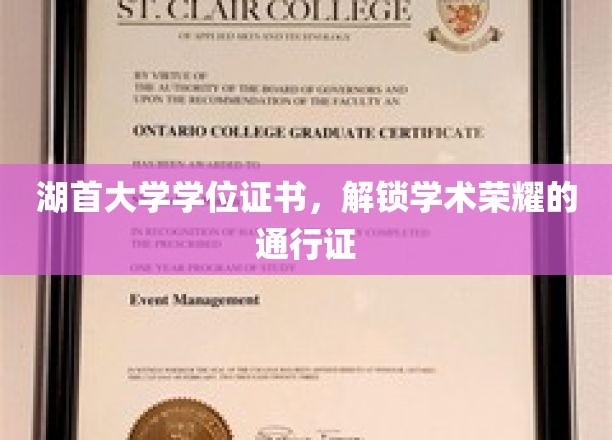 湖首大学学位证书，解锁学术荣耀的通行证