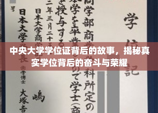 中央大学学位证背后的故事，揭秘真实学位背后的奋斗与荣耀