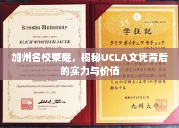 加州顶尖学府UCLA，探秘文凭背后的非凡实力与珍贵价值