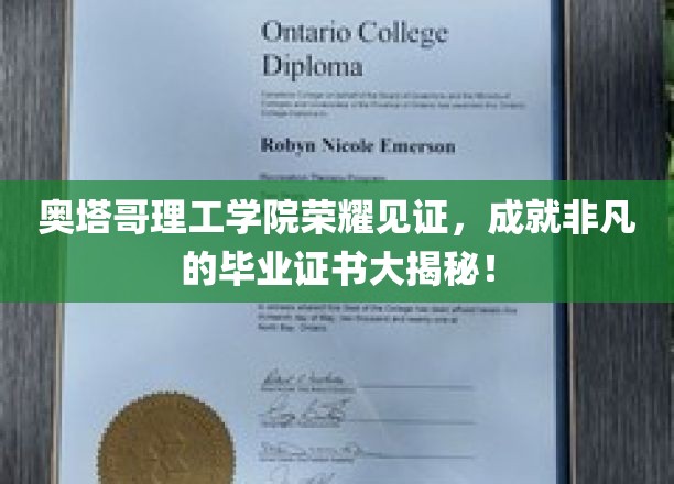 奥塔哥理工学院荣耀见证，成就非凡的毕业证书大揭秘！