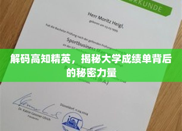 探寻学霸秘籍，揭秘大学成绩单背后的卓越动力