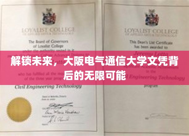 解锁未来，大阪电气通信大学文凭背后的无限可能