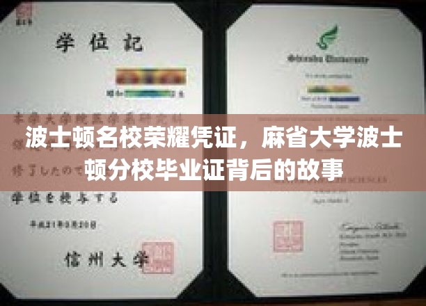 探寻麻省大学波士顿分校毕业证书背后的名校荣耀传奇