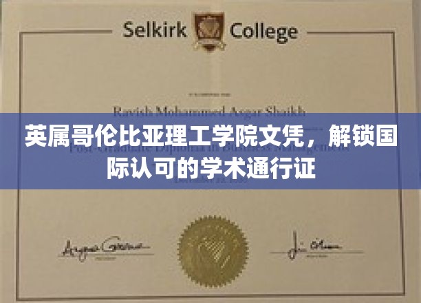 国际通行无障碍，英属哥伦比亚理工学院文凭，开启全球学术之旅