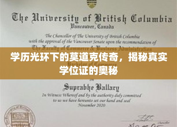 学历背后，莫道克传奇的学位证揭秘之旅