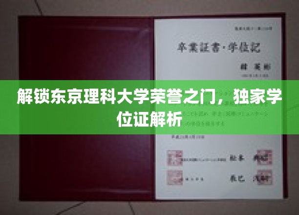 解锁东京理科大学荣誉之门，独家学位证解析