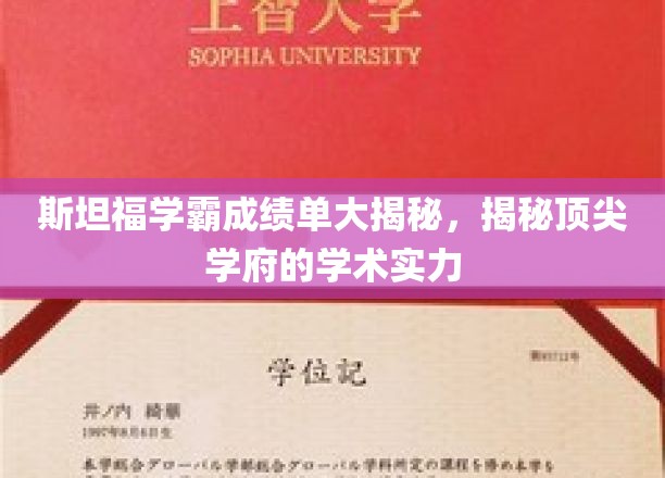 斯坦福学霸成绩单大揭秘：一窥顶尖学府的学术实力