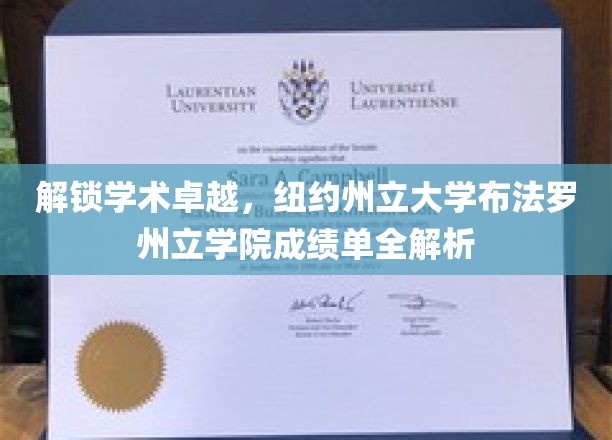 解锁学术卓越，纽约州立大学布法罗州立学院成绩单全解析
