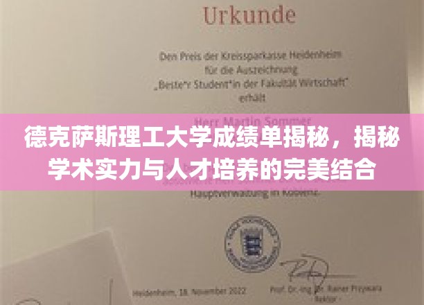 德克萨斯理工大学揭秘，卓越成绩单背后的学术盛宴与人才摇篮