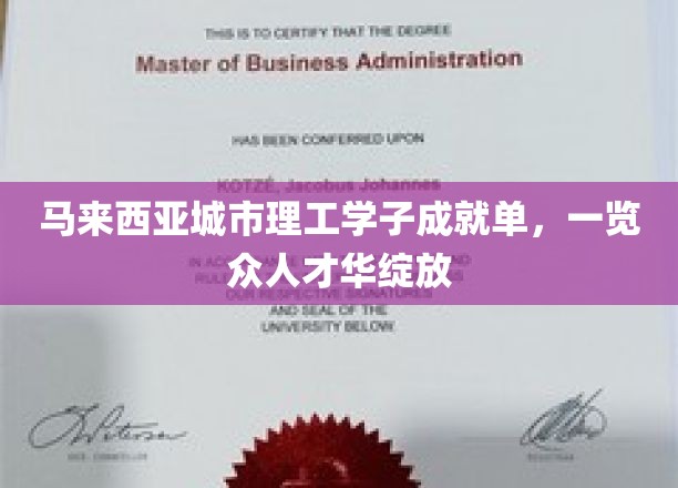 马来西亚理工精英荟萃，城市学子风采独领风骚
