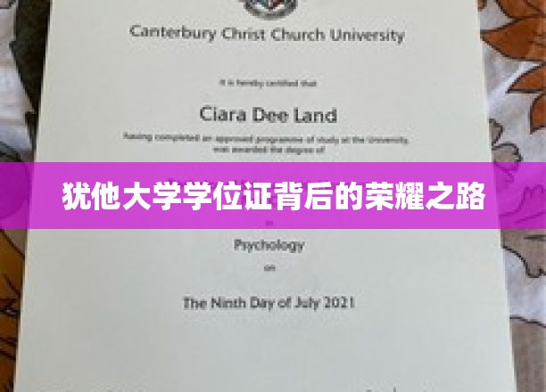 犹他大学学位证，探寻荣耀背后的奋斗历程