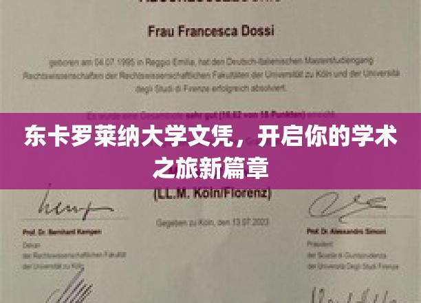 东卡罗莱纳大学文凭，解锁无限学术梦想之门