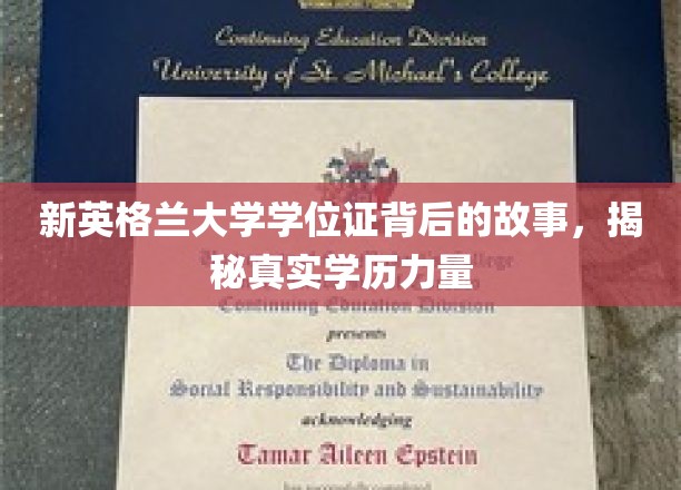 探寻新英格兰大学学位证背后，揭秘学历的真实价值与故事