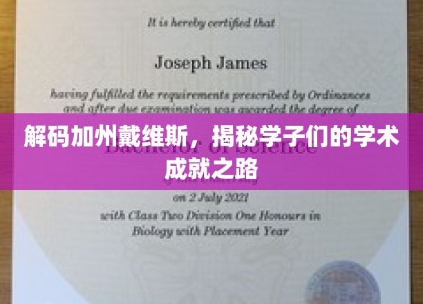 解码梦想学府，加州戴维斯学子如何书写卓越学术传奇
