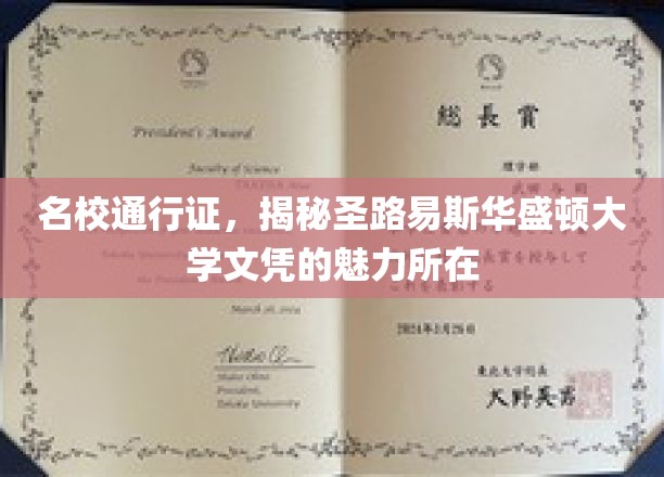 解码圣路易斯华盛顿大学，名校文凭的非凡魅力揭秘