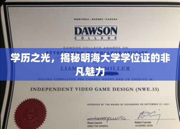 明海学位证，探寻学历背后的璀璨光环