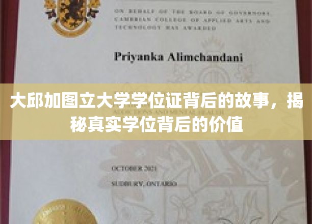 大邱加图立大学学位证背后的故事，探寻真实学位的深远价值