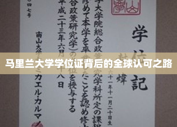 马里兰大学学位证背后的全球认可之路