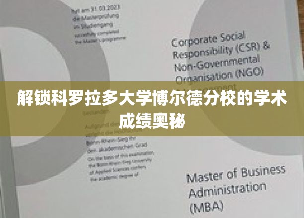 科罗拉多大学博尔德分校，揭秘卓越学术成绩的背后秘密
