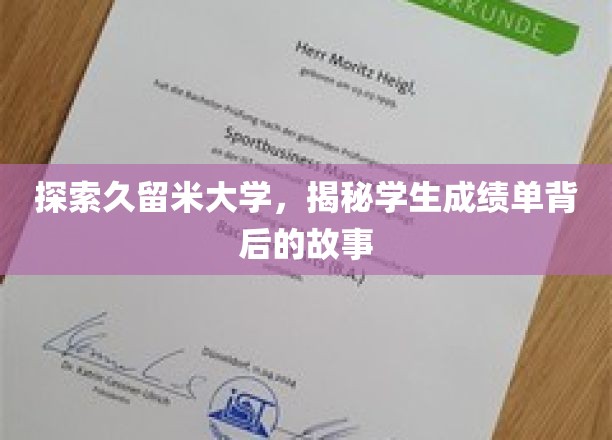 探索久留米大学，揭秘学生成绩单背后的故事