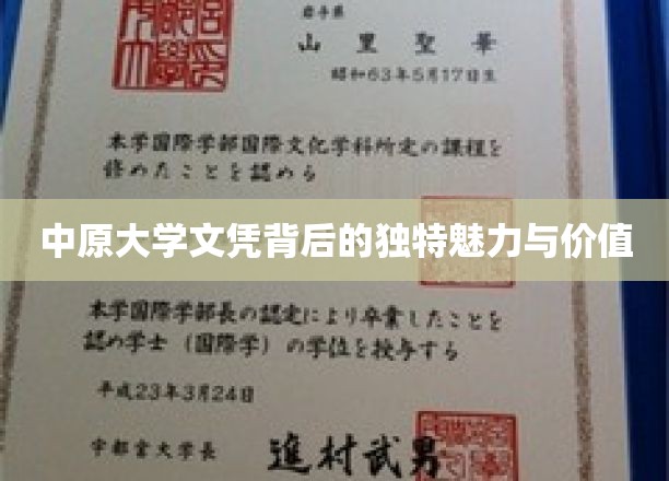 探寻中原大学文凭的非凡吸引力与珍贵内涵