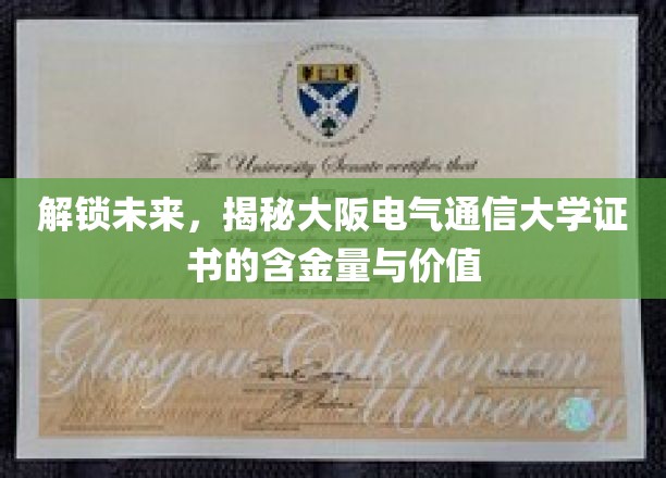 大阪电气通信大学证书，开启职业新篇章的关键钥匙