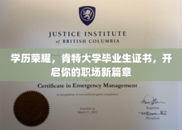 学历铸就辉煌，肯特大学证书助力职场飞跃之旅