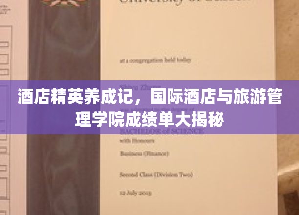 酒店行业精英摇篮，国际酒店与旅游管理学院卓越成就全览