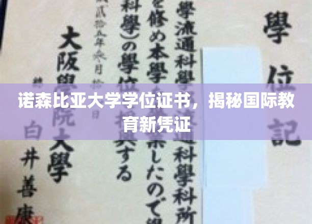 诺森比亚大学学位证书，揭秘国际教育新凭证