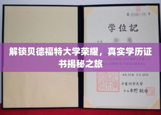 解锁贝德福特大学荣耀，真实学历证书揭秘之旅