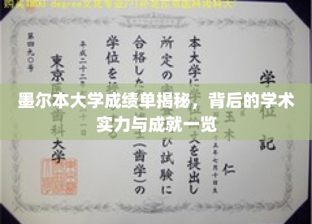 墨大成就揭秘，探寻学术实力的秘密面纱
