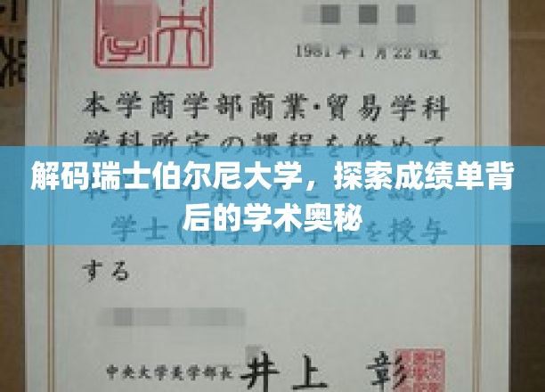 解码瑞士伯尔尼大学，探索成绩单背后的学术奥秘