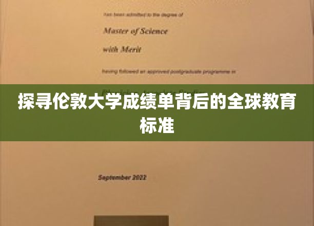 揭秘全球教育标准，伦敦大学成绩单的奥秘解读