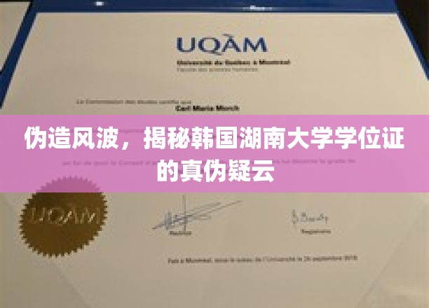 伪造风波，揭秘韩国湖南大学学位证的真伪疑云
