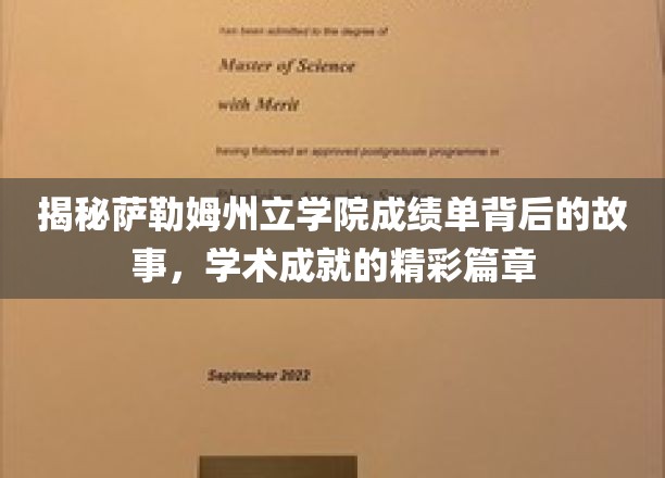 解码萨勒姆州立学院成绩单，探寻学术辉煌的奥秘之旅