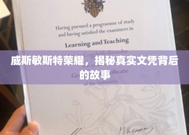 威斯敏斯特荣耀揭秘，探寻文凭背后的传奇故事