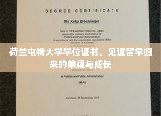 荷兰屯特荣耀章，留学生归国成长的证书印记