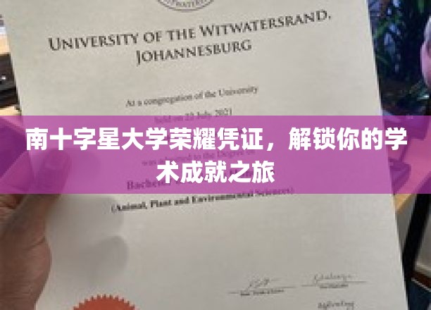 解码南十字星大学荣耀之旅，开启你的学术成就篇章