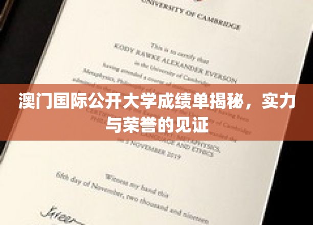 澳门国际公开大学成绩单揭秘，实力与荣誉的见证