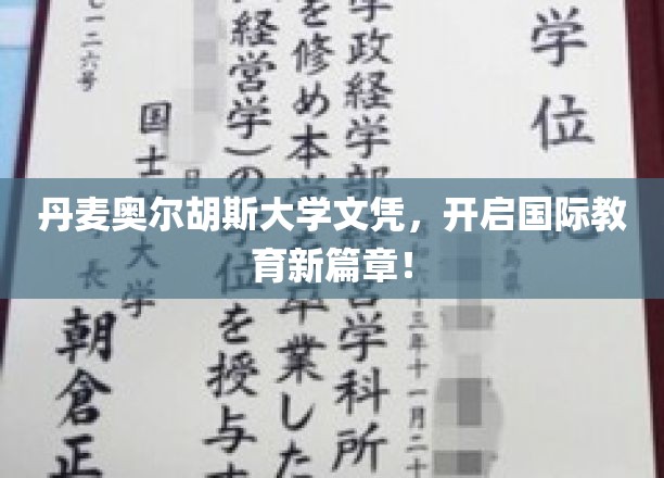 丹麦奥尔胡斯大学文凭，开启国际教育新篇章！