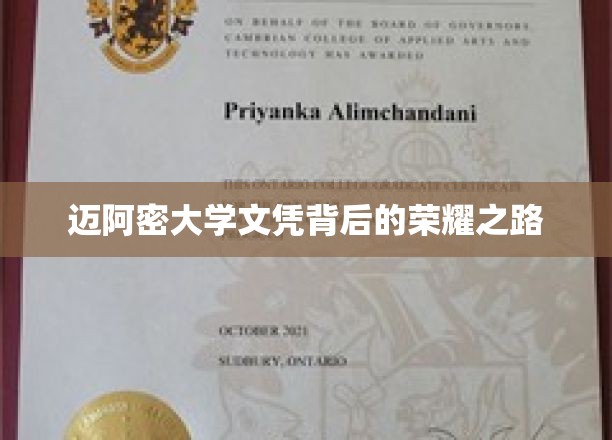 迈阿密大学文凭背后的荣耀之路