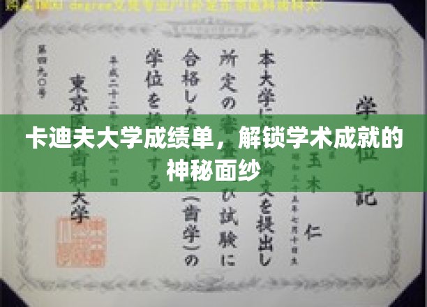 揭开卡迪夫大学成绩单，探寻学术辉煌的秘密钥匙