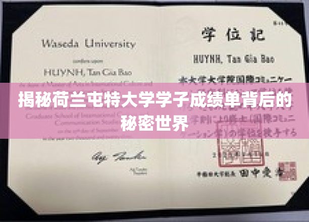 探寻荷兰屯特大学学霸档案背后的非凡故事